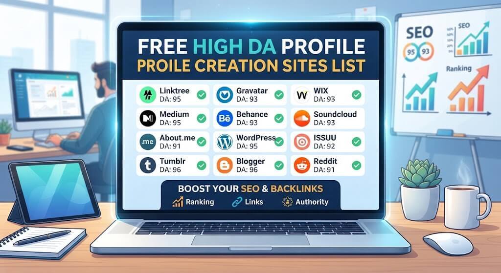 Free High DA Profile Creation Sites List